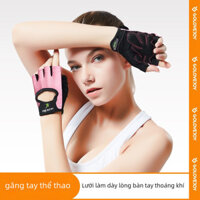 Găng tay tập thể dục nam nữ kéo nửa ngón tay tập tạ tập thể dục thể thao đi xe đạp chống trượt thoáng khí bảo vệ cổ tay XG07