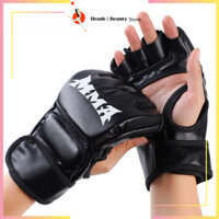 Găng tay tập võ thuật hở ngón, găng tay đấm bốc sanda boxing muay thai cho nam nữ