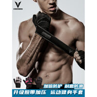 Găng tay thể dục cho nam và nữ, thiết bị tập luyện, cử tạ, thanh kéo, bảo vệ cổ tay và lòng bàn tay không trượt, bảo vệ khi tập thể dục, ngăn ngừa vết chai