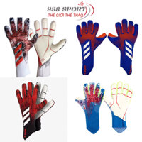 Găng tay thủ môn người lớn cao cấp predator ko xương siêu dính bóng, bao tay thủ môn cao cấp