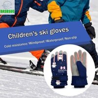 Găng tay tuyết mùa đông DASSBSUG Găng tay trượt tuyết trẻ em chống thấm nước Găng tay trẻ em Găng tay giữ nhiệt