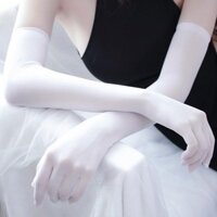 Găng Tay Vớ Siêu Mỏng Năm Cánh Liền Mạch Chống Trộm Lụa Dài Trong Suốt Nghi Thức Găng Tay Chống Nắng Găng Tay Lụa Trắng 24.12.24