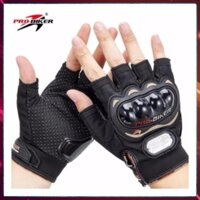 Găng Tay Xe Máy, Bao Tay Đi Phượt Kawasaki - Monter - Probike - Fox Hở Ngón Có Gù Bảo Vệ Chuyên Moto Thể Thao 12nd