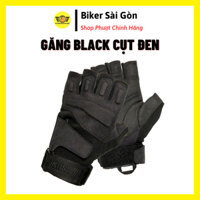 Găng Tay Xe Máy, Găng Tay Cụt Ngón Blackhawh Đen - BikerSaiGon