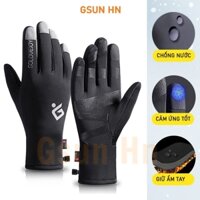 Găng tay xe máy mùa đông cảm ứng chống nước GX11 thiết kế 3 lớp có lót nỉ co giãn ôm thật tay lái | GSUN HN