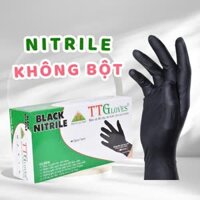 Găng Tay Y Tế Bao Tay Cao Su Không Bột Nitrile DARLINGHOME Màu Đen Hộp 100 Chiếc- D193