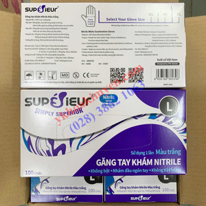 Găng tay y tế không bột Nitrile Supérieur