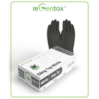 Găng Tay Y Tế Latex Regentox 240mm không bột. Màu đen