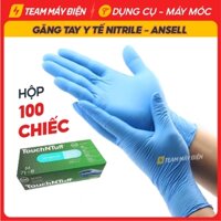 Găng tay y tế Nitrile Ansell 92 - 670 ôm tay, chống dầu, găng tay phòng sạch, phòng thí nghiệm - Team Máy Điện