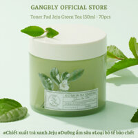 [Gangbly] Toner Pad Trà Xanh Làm Dịu Da Cấp Ẩm Gangbly Jeju Green Tea Toner Pad 150ml (70pcs)