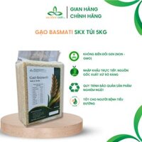 Gạo Basmati India Ấn Độ, chỉ số đường huyết GI thấp, tốt cho người bị tiểu đường, Túi 5kg