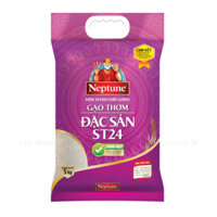 Gạo Dẻo Thơm Đặc Sản Neptune ST24 Bịch 5kg