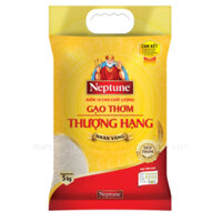 Gạo Dẻo Thơm Neptune Thượng Hạng Nhãn Vàng Túi 5Kg