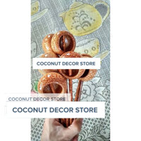 Gáo dừa múc rượu - Bộ 10 cái tròn