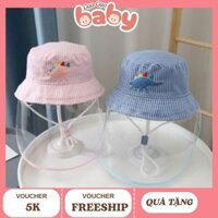 [GẠO GẠO BABY] Mũ Vành Kèm Tấm Chắn Giọt Bắn Chống Bụi Hoạ Tiết Dễ Thương Hàng QCCC 01