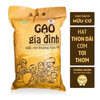 Gạo Hoa Lúa Gia Đình túi 5kg - Dẻo vừa, tơi cơm, thơm nhẹ