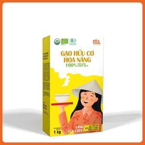 Gạo hữu cơ Hoa Nắng Vàng lúa chín hộp 2kg