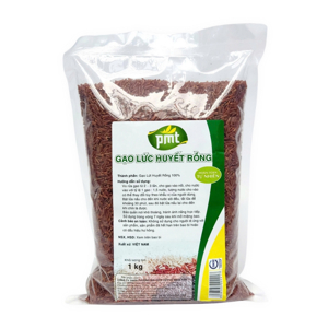 Gạo lức huyết rồng PMT túi 1kg