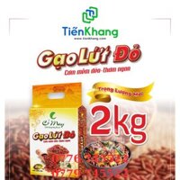 Gạo Lứt Đỏ Cỏ May - Túi 2kg - Gạo lứt hữu cơ cho người thực dưỡng, người ăn kiêng - Cơm mềm, xốp., rất dễ ăn