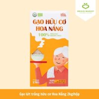 Gạo lứt trắng hữu cơ Hoa Nắng 2kg/hộp