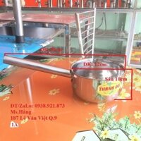 Gáo Múc Nước INOX cao cấp SUS 304 cán ngắn cỡ nhỏ Đường kính gáo 12 cm- Mã: GN12I3 -