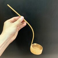 Gáo múc pha trà múc rượu bằng tre cán cong bền đẹp 80ml GN02