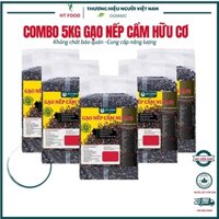 Gạo nếp cẩm hữu cơ tây bắc HT FOOD combo 5kg
