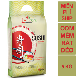 Gạo Nhật Sushi Lotus Rice gói 5kg