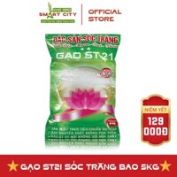 Gạo ST21 Đặc Sản Sóc Trăng Bao 5KG - Giá Mềm - Vị Thơm Đậm Đà - Dễ Ăn - Nhiều Dinh Dưỡng