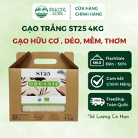 Gạo ST25 100% Organic, gạo chuẩn vị, dẻo, thơm tự nhiên, mùi ngọt nhẹ - 4kg