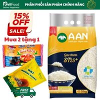 Gạo ST25 chính hãng A AN Túi 5kg - Đặc sản Sóc Trăng gạo ngon số 1 thế giới