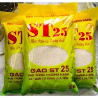 Gạo ST25  đặc sản sóc trăng dẻo đậm cơm thơm phức bao 5 kg]