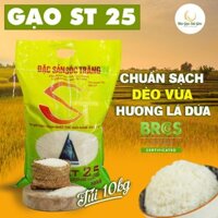 Gạo ST25 (Dẻo Vừa, Thơm Cơm, Hương Vị Ngọt Dẻo) Kho Gạo Sài Gòn Bao 5kg - 10kg