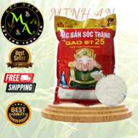 Gạo ST25  Lúa tôm sóc trăng sấy sữa (Lúa mới) dẻo thơm (túi 5kg)