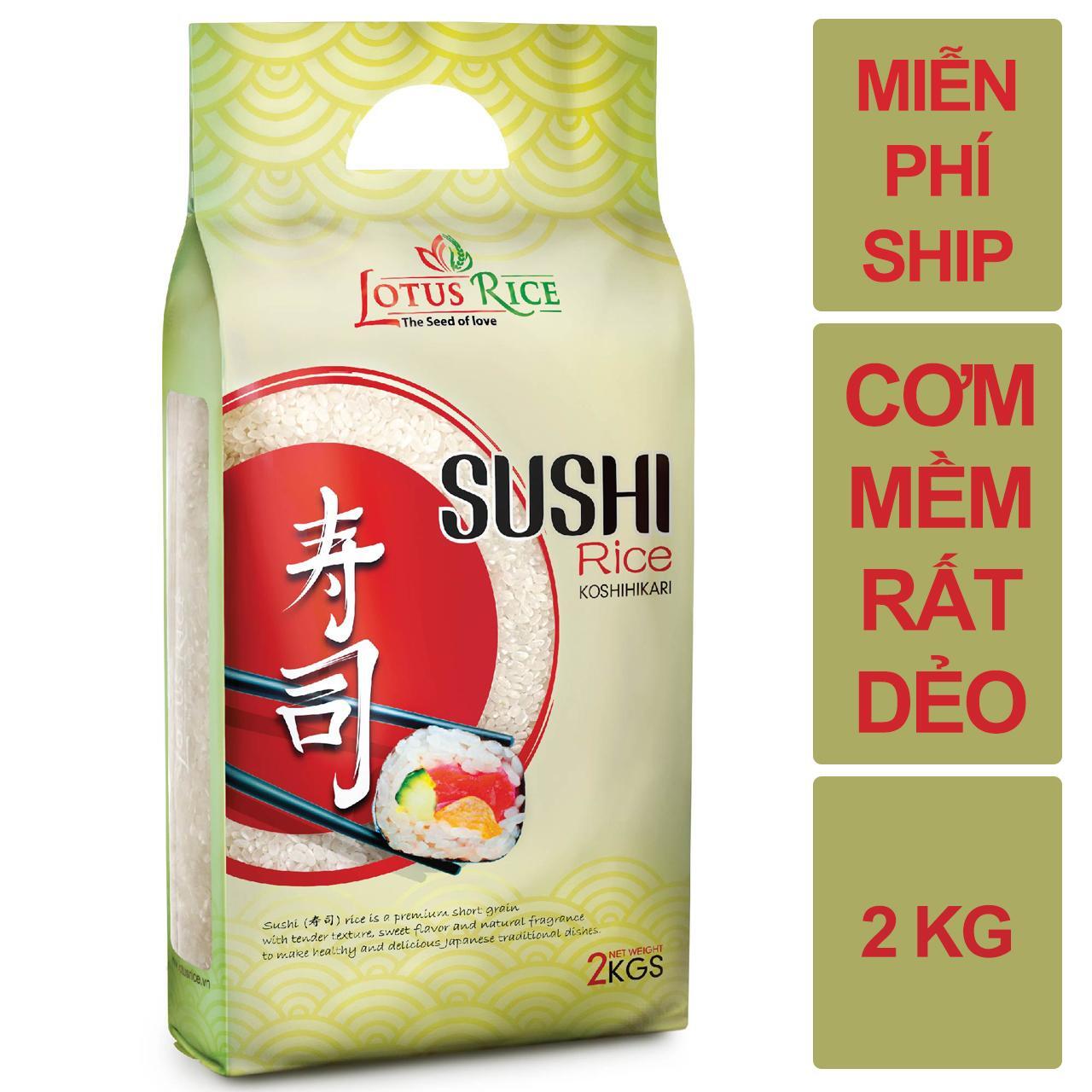 Gạo Sushi Lotus Rice Gói 2kg