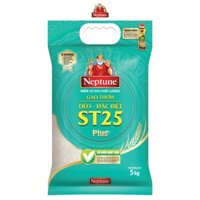 Gạo Thơm Dẻo Đặc Biệt ST25 Neptune Túi 5kg