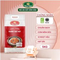 Gạo Thơm Hương Gạo Việt – Vua Gạo – Cơm Dẻo Vừa, Vị Ngọt Hậu - Túi 5kg