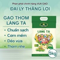 Gạo Thơm Làng Ta túi 5kg dẻo vừa mềm cơm thương hiệu vua gạo