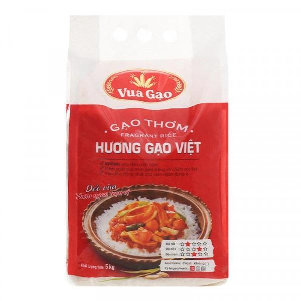 Gạo thơm Vua Gạo Hương Việt túi 5kg