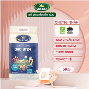 Gạo thơm Vua Gạo ST24 túi 5kg