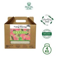 Gạo trắng Mekong Home 100% Organic, gạo chuẩn vị Nàng Hương, dẻo, thơm, mùi ngọt nhẹ - 4kg