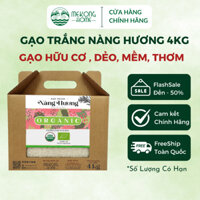 Gạo trắng Mekong Home 100% Organic, gạo chuẩn vị Nàng Hương, dẻo, thơm, mùi ngọt nhẹ - 4kg