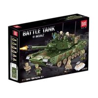 GAOMISI T3016 3016  XE TĂNG CHIẾN ĐẤU CHỦ LỰC M1A2 bộ đồ chơi xếp lắp ráp ghép mô hình Military Army BATTLE TANK M1A2 Quân Sự Bộ Đội 1968 khối