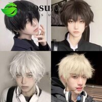 Gaosu Anime Nam Tóc Giả, Lông Tơ Tổng Hợp Tóc Ngắn Thẳng Tóc Giả, Đẹp Trai Thoáng Khí Lớp Nâu Nam Cosplay Tóc Giả Bé Trai