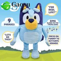 Gaosu Bluey Talking Plush, Thú nhồi bông Sing Dog Doll Hình nhạc Bingo Dog, Bluey and Soft Cotton Vocalizable Cartoon Bluey and Bingo Đồ chơi trẻ em sang trọng