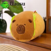 Gaosu Capybara Búp bê sang trọng, Bánh mì Hot Dog Capybara Đồ chơi sang trọng, Búp bê đi cùng trẻ em Làm bánh Phim hoạt hình Mô phỏng Capibara Búp bê lông tơ Trang trí nội thất
