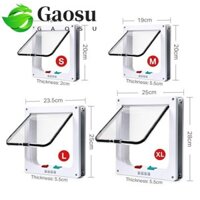 Gaosu Cat Door 1 pcs Simple Design Freely With Security Lock 4 Ways In and Out 4 Sizes Pet Supplies