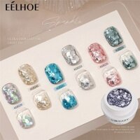 Gaoy Sáng Bóng Sơn Móng Tay Mới Bạc Champagne Đóng Hộp Lớn Sequin gel Nail Salon Chuyên Dụng Phototherapy Keo