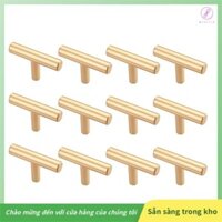 [Gaozuo523.vn] 12 Gói Tay Cầm Tủ Bếp Tủ Niken Chải Kéo Tay Cầm Thanh T 46 Mm Có Ốc Vít Cho Tủ Quần Áo Cửa Phòng Tắm