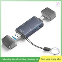 [Gaozuo523.vn] Đầu đọc thẻ USB3.0 SD TF Đầu đọc thẻ USB Hub cho PC Laptop Đầu đọc thẻ SD Bộ đọc thẻ nhớ thông minh